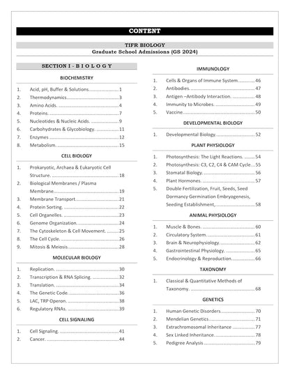 TIFR Biology (JGEEBILS Biological Science) Topic Wise Sorted Previous Year Questions Papers with Answers and Detailed Solutions (2010-2024)