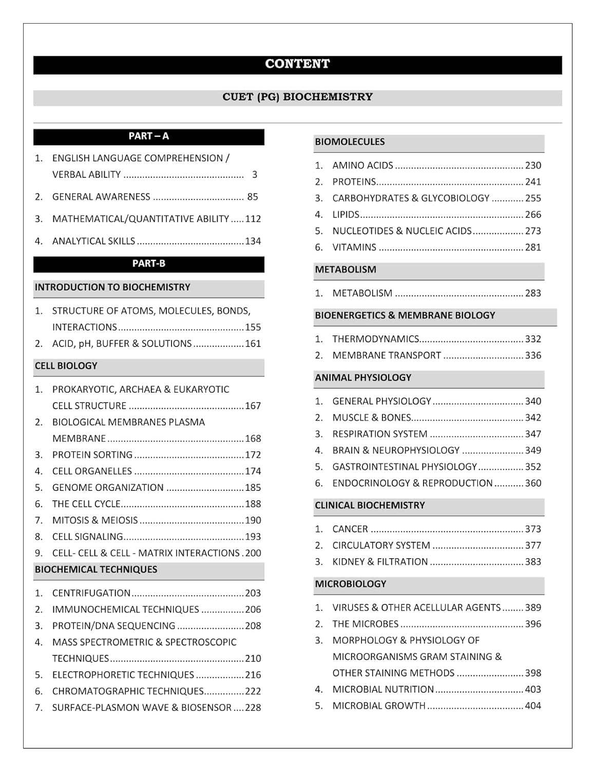 CUET PG Biochemistry Entrance Exam Book 2026