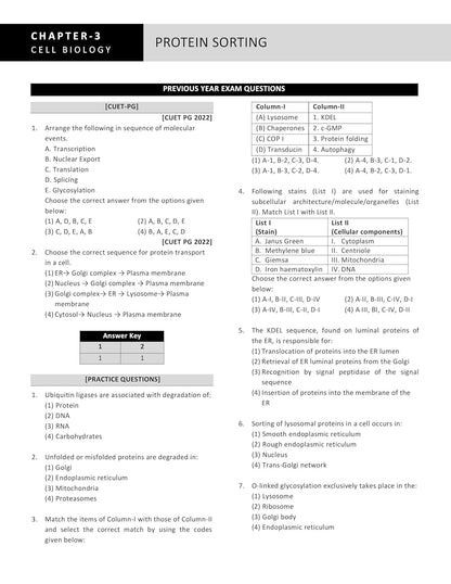 CUET PG Zoology Book Topic-wise Shorted Previous Year (PYQ)