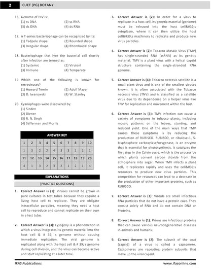 CUET PG Botany Entrance Exam Book 2026