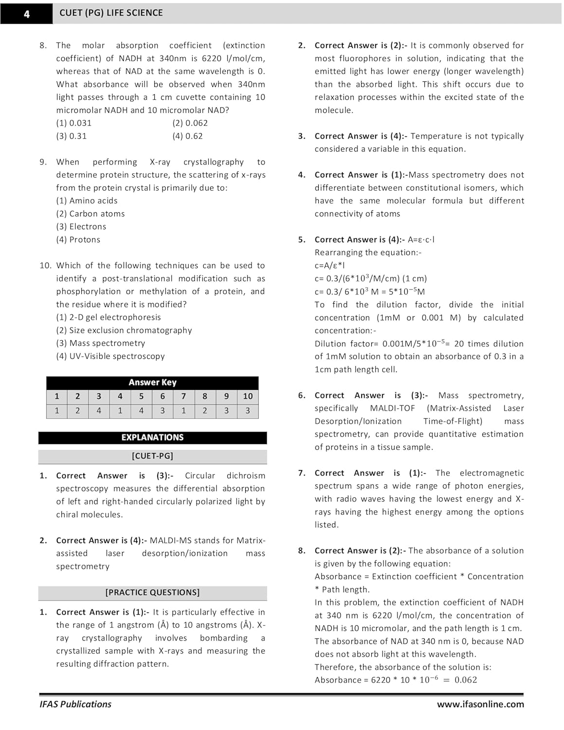 CUET PG Life Science Entrance Exam Book 2026