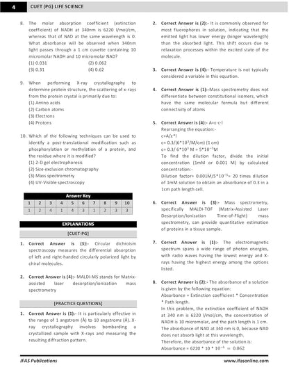 CUET PG Life Science Entrance Exam Book 2026