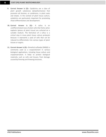 CUET PG Plant Biotechnology Entrance Exam Book 2026