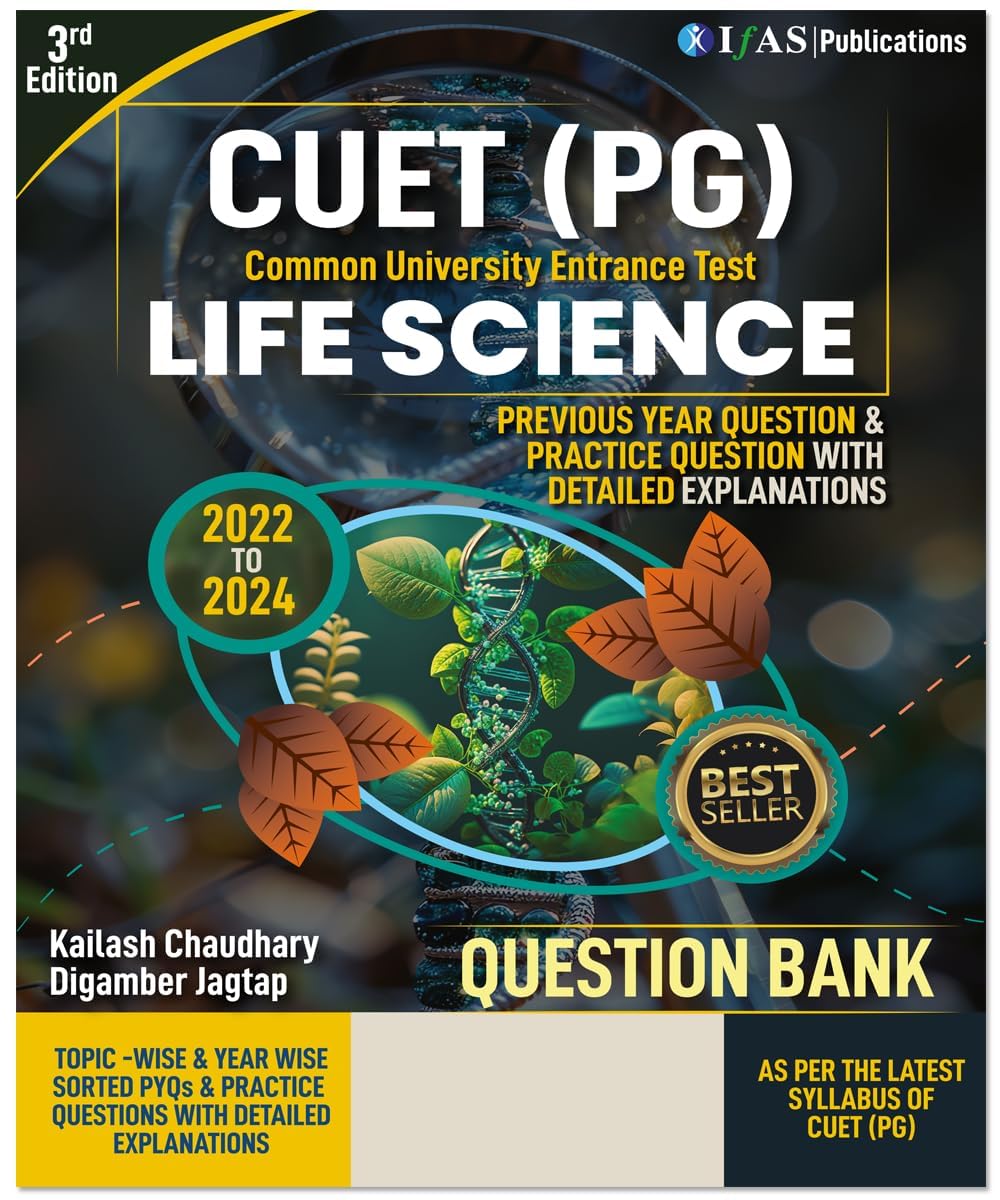 CUET PG Life Science Book Topic-wise Sorted Previous Year (PYQ) and Practice Questions with detailed solution