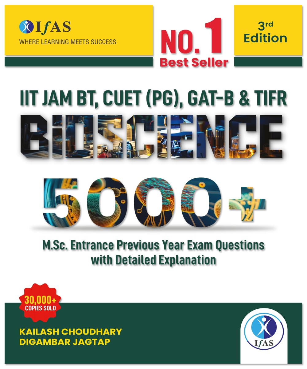 IIT JAM Biotechnology Bioscience Question Book M.Sc Entrance Previous Year Exam 5000+ Questions Bank for IIT JAM BT