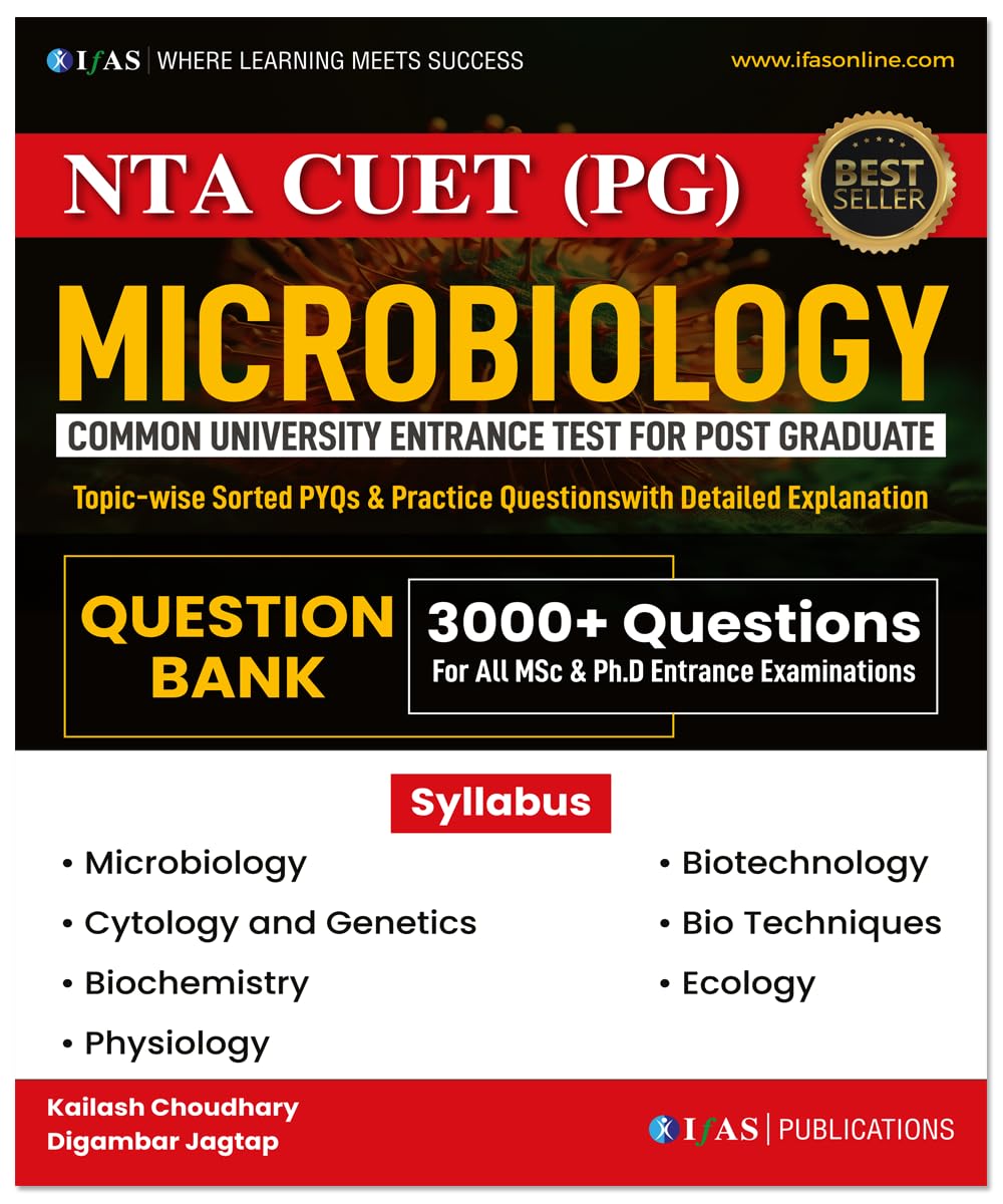 CUET PG Microbiology PYQ Book | Previous Years Solved Papers and Practice Question with detailed solution