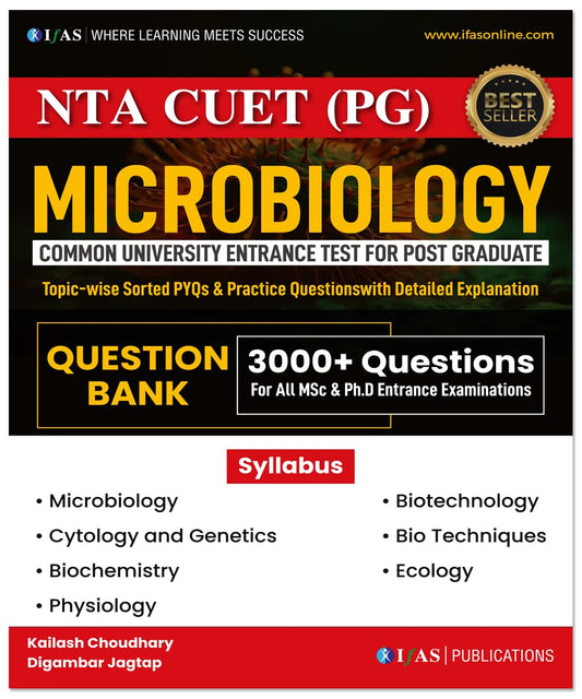 CUET PG Microbiology PYQ Book | Previous Years Solved Papers and Practice Question with detailed solution